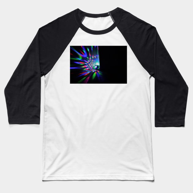 Strobe Lights Baseball T-Shirt by BenjiRetroWave